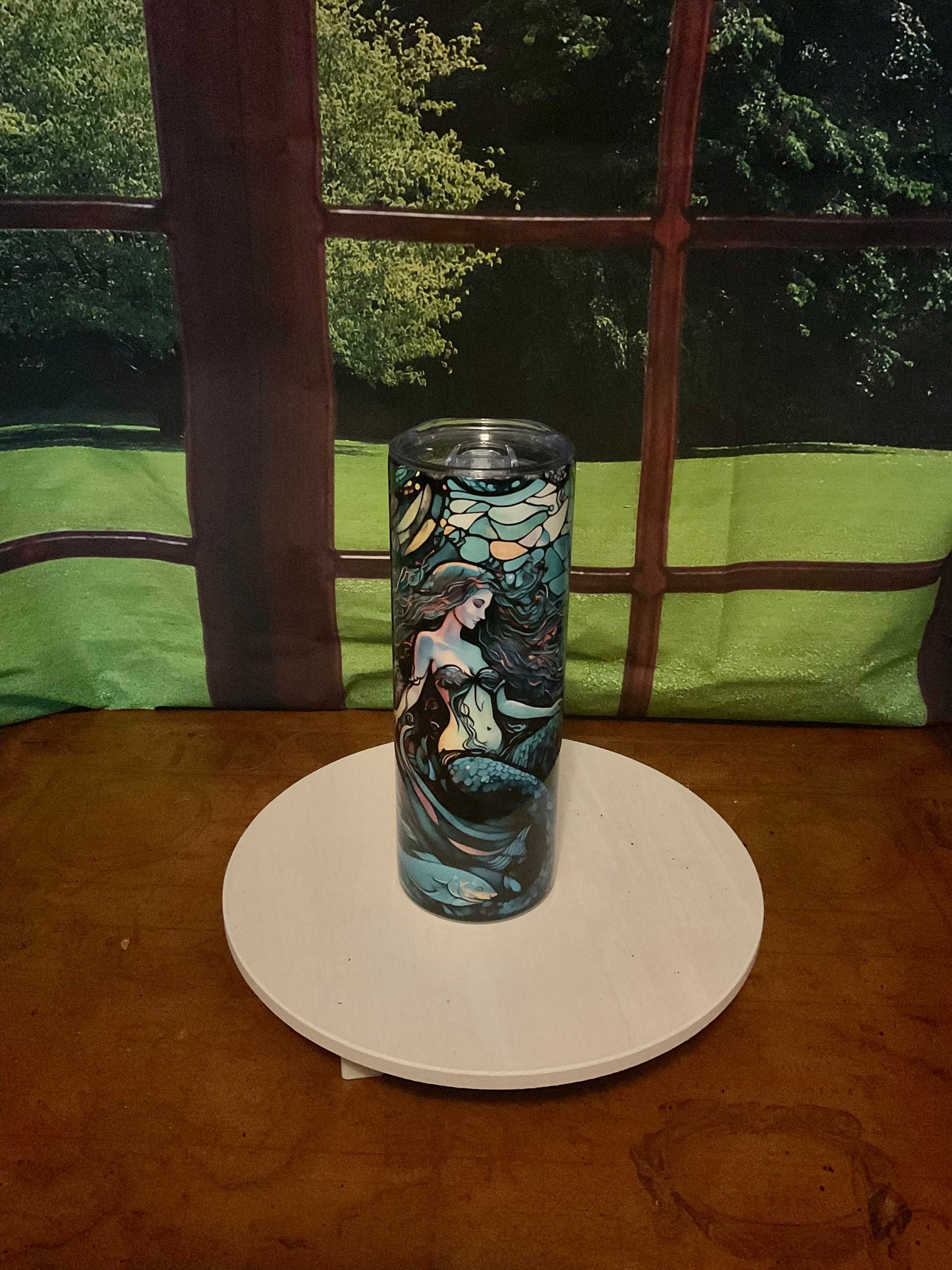 20oz Sublimation Tumbler with a Mermaid print