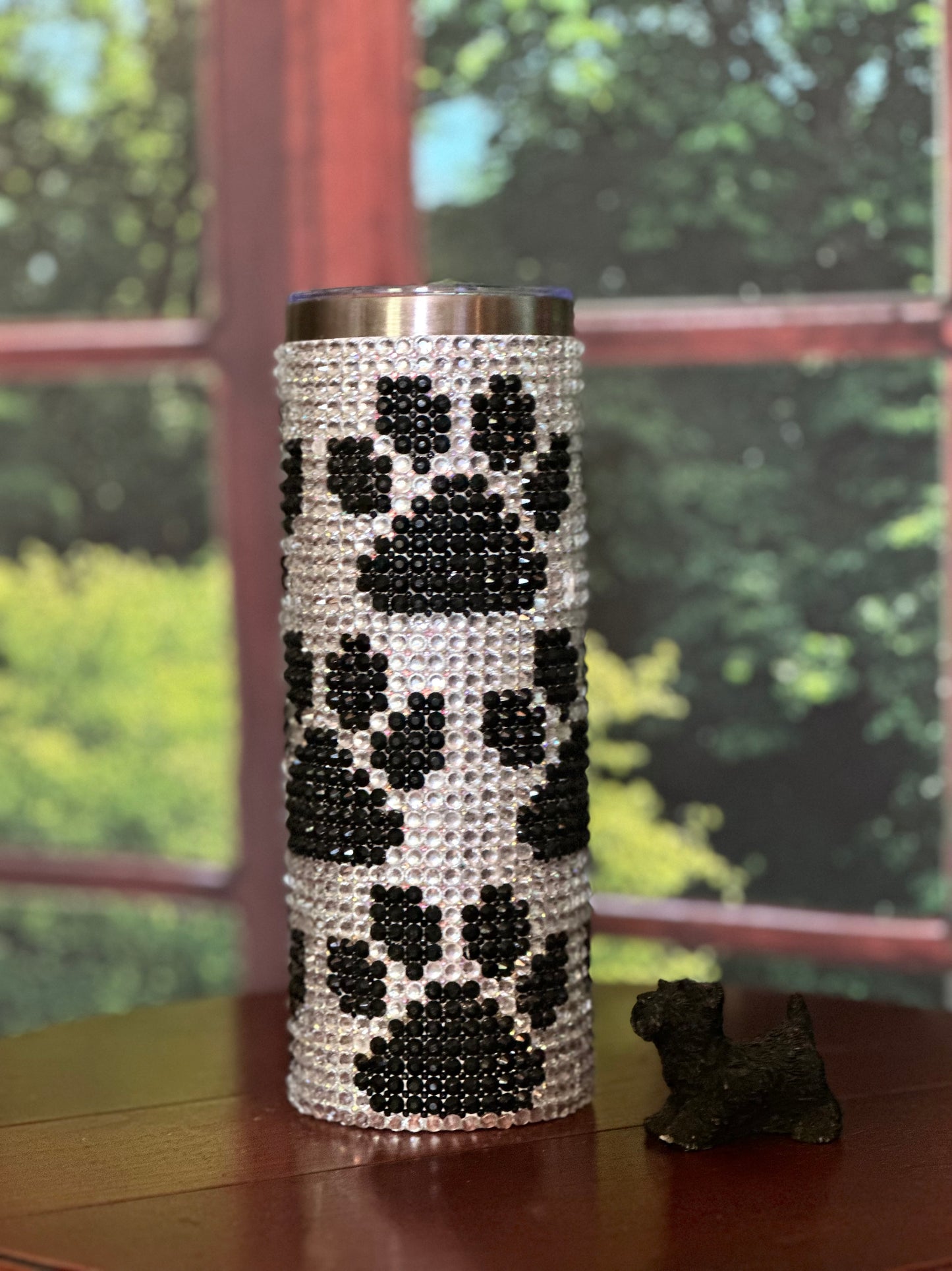 20oz Rhinestone Tumbler with a Paw print