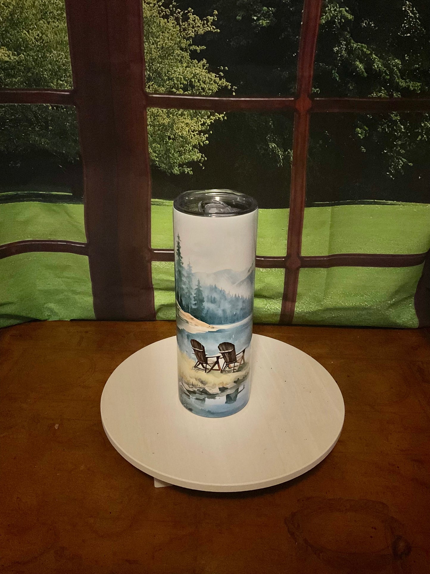 20oz Sublimation Tumbler Lake Life print