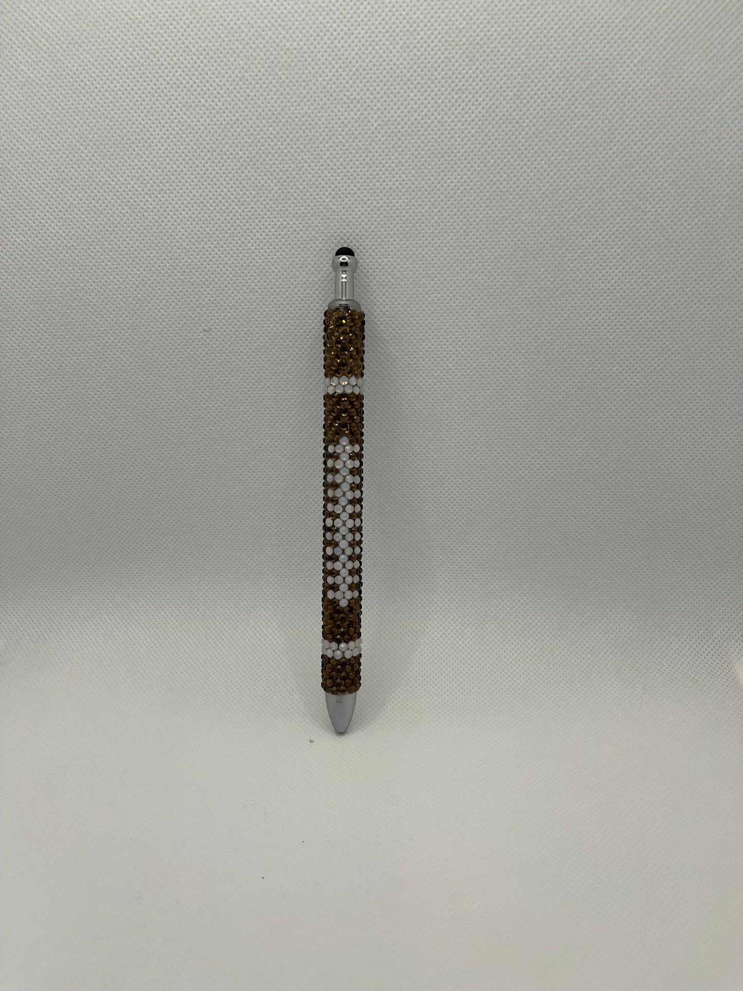 Rhinestone pen with a football pattern