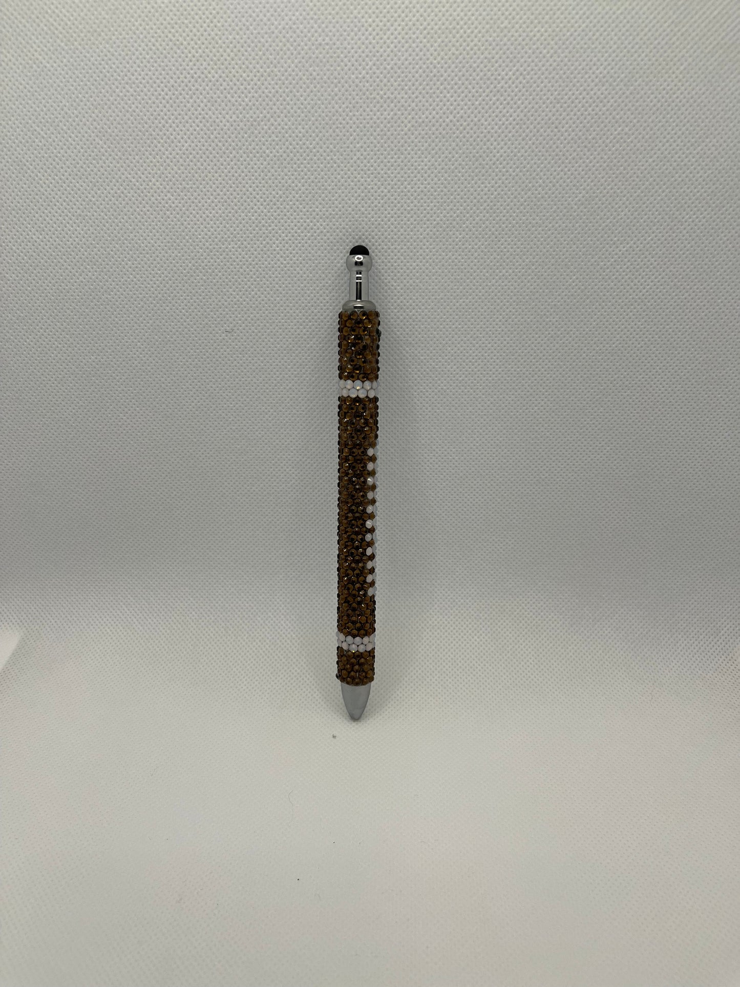 Rhinestone pen with a football pattern