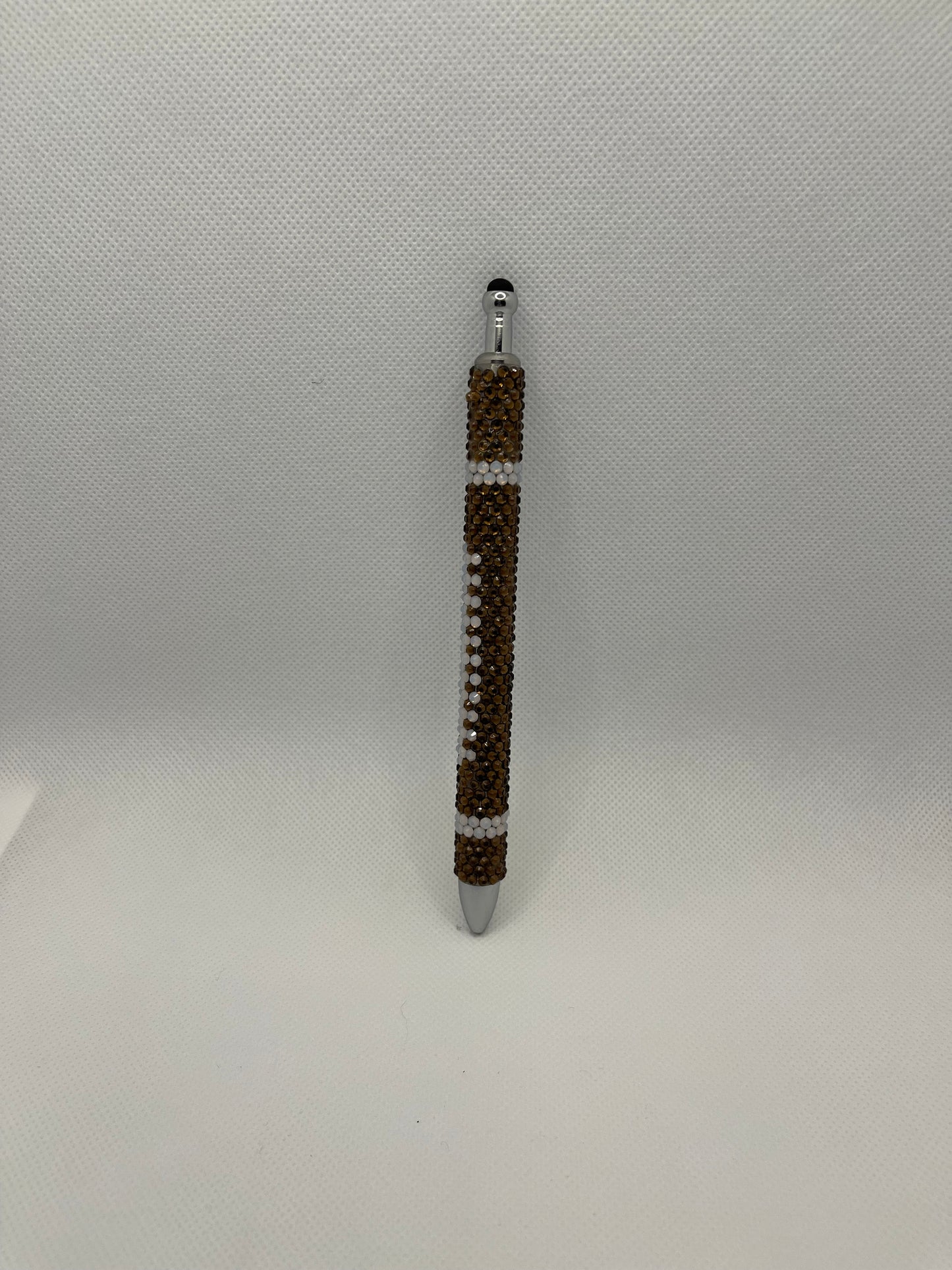 Rhinestone pen with a football pattern