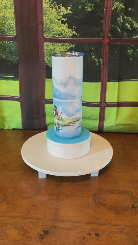 20oz Sublimation Tumbler Lake Life print