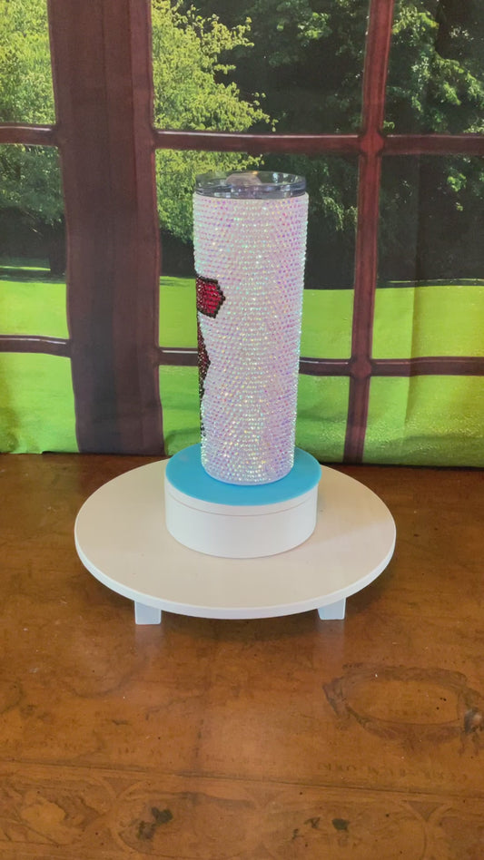 20oz Rhinestone Tumbler with a Mom’s Life print